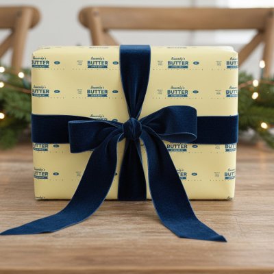 Custom Name Retro Stick of Butter Funny Foodie Wrapping Paper