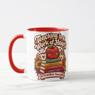 Custom Name Retro Teacher Appreciation Coffee Mug