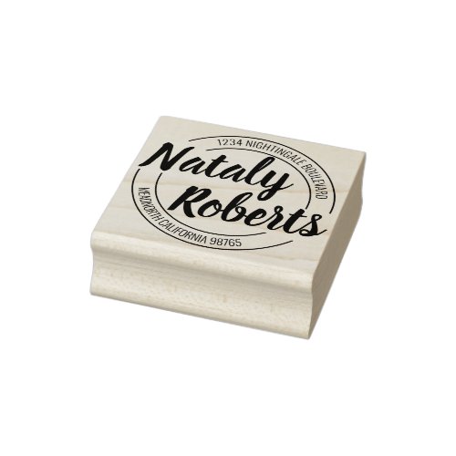 Custom Name Return Address Personalized Rubber Stamp