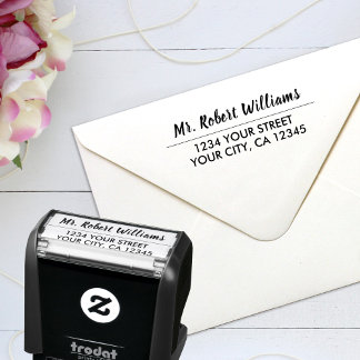 Custom Name Return Address Self-inking Stamp