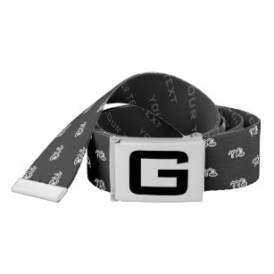 Custom name reversible buckle belt for golf player