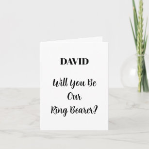 Custom Name Ringbearer Wedding Simple Minimal Invitation