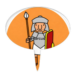 Custom Name Roman Legionary Birthday Cake Topper