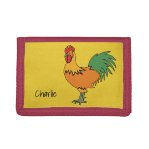 Custom Name Rooster wallets