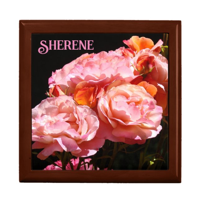 Custom Name Rose gift Keepsakes Valentine's Day Box (Front)