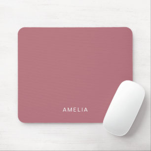Custom Name Rose Gold Mouse Pad