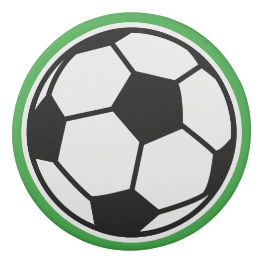 Custom name round soccer ball eraser for kids (Front)