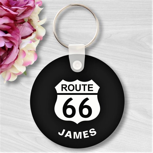 Custom Name Route 66 Or Your Image Keychain