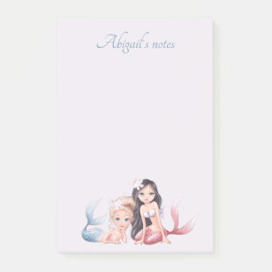 Custom name`s personalized girly Mermaid Post-it N Notes