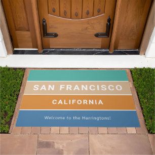 Custom Name San Francisco / YOUR TEXT Doormat