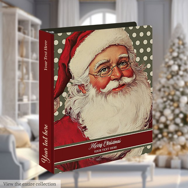 Custom Name Santa Claus Holiday Binder (Custom Name Santa Claus Holiday Binder)