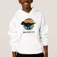 Custom name saurus t rex retro circle dinosaur