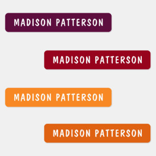 Custom Name School Home Work Essentials Labels