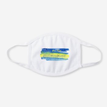 Custom Name School Psychologist Face Mask by schoolpsychdesigns at Zazzle