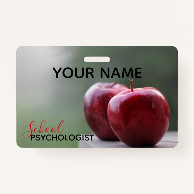 Custom Name School Psychologist's Badge (Front)