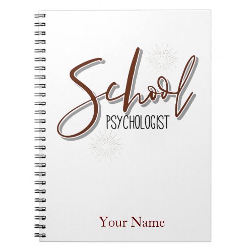 Custom Name School Psychologists Notebook