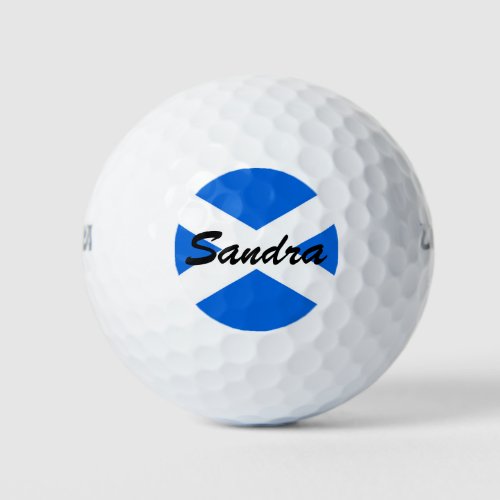Custom Name Scottish Flag arc Golf Balls