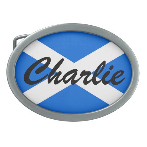 Custom Name Scottish Flag bbcnt Belt Buckle