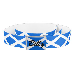 Custom Name Scottish Flag becnt Belt