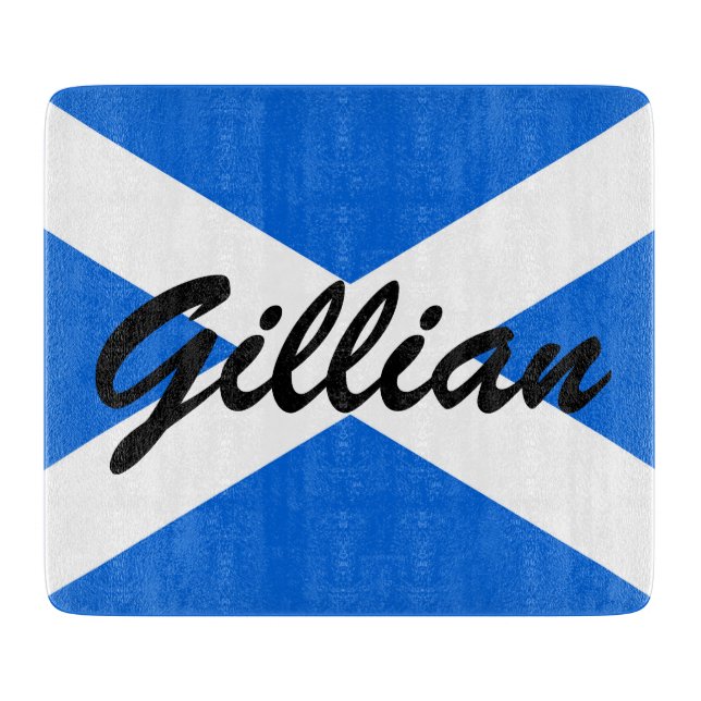 Custom Name Scottish Flag cbcnt Cutting Board (Front)