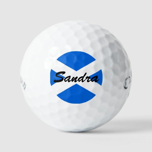 Custom Name Scottish Flag css gbcnt Golf Balls