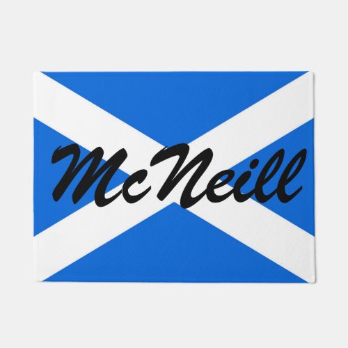 Custom Name Scottish Flag dmcn Doormat
