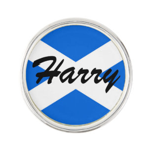 Custom Name Scottish Flag Lapel Pin arc1