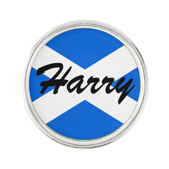 Custom Name Scottish Flag Lapel Pin arc1 (Front)