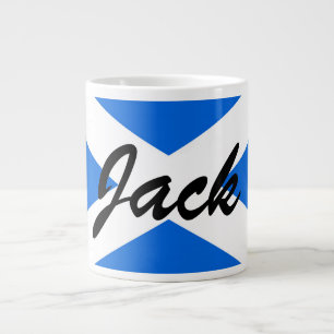 Custom Name Scottish Flag mugt Giant Coffee Mug
