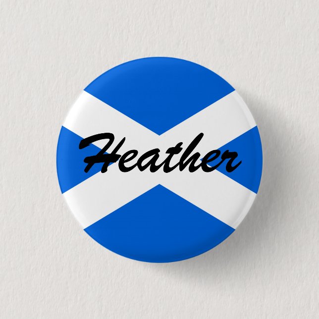 Custom Name Scottish Flag pbt Button (Front)
