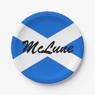 Custom Name Scottish Flag ppcnt Paper Plates