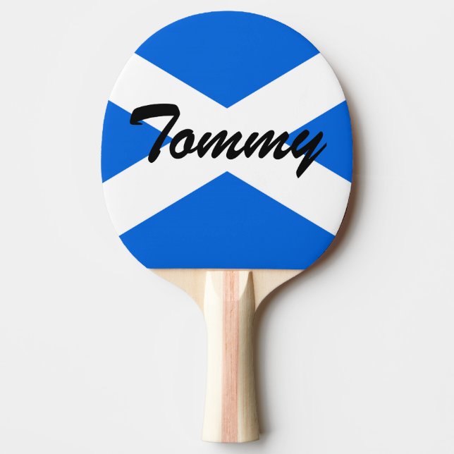 Custom Name Scottish Flag ppt Ping Pong Paddle (Front)