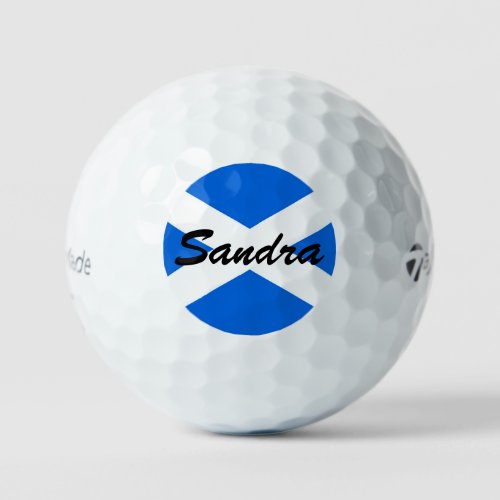 Custom Name Scottish Flag tmtp5 gbcn Golf Balls
