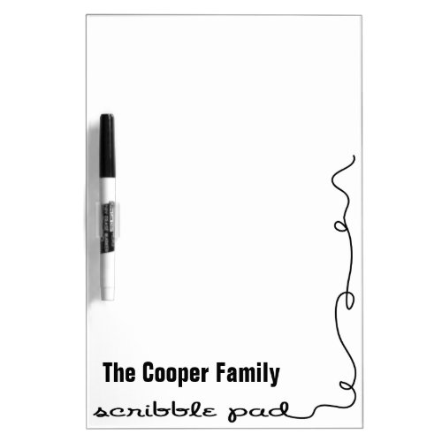 Custom Name Scribble Pad Dry Erase Board