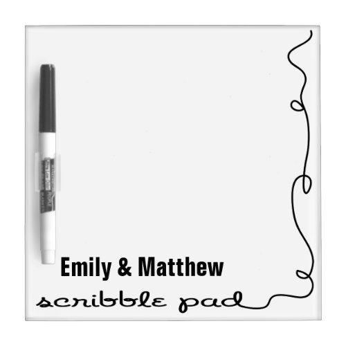 Custom Name Scribble Pad Dry_Erase Board