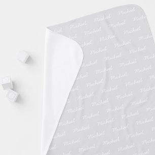 Custom Name Script Baby Boy Girl Blanket
