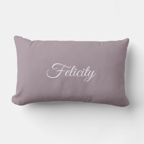 Custom Name Script Initial Letter F Modern Elegant Lumbar Pillow