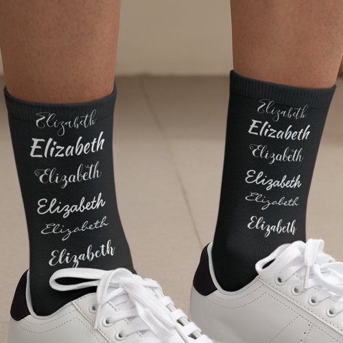 Custom Name Script Personalized Editable Socks
