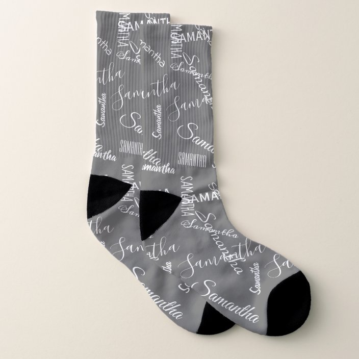 Custom Name Script Personalized Socks