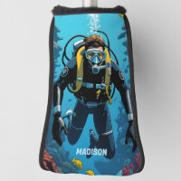 Custom Name Scuba Diver