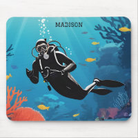 Custom Name Scuba Diver