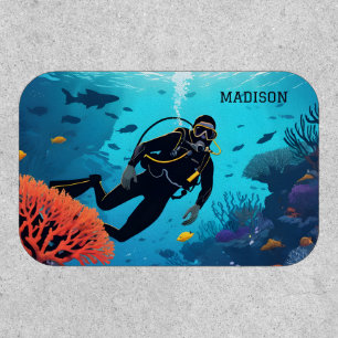 Custom Name Scuba Diver Patch