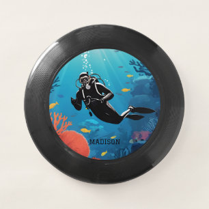 Custom Name Scuba Diver Wham-O Frisbee