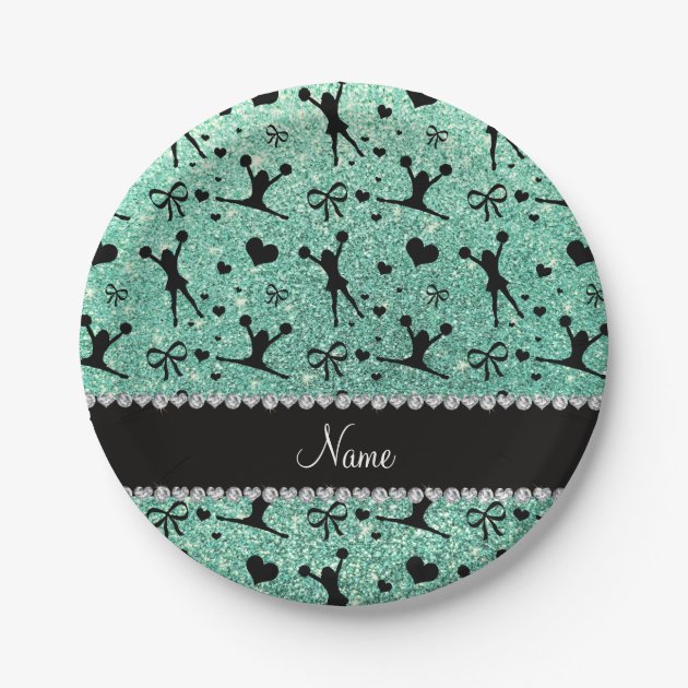 seafoam green paper plates
