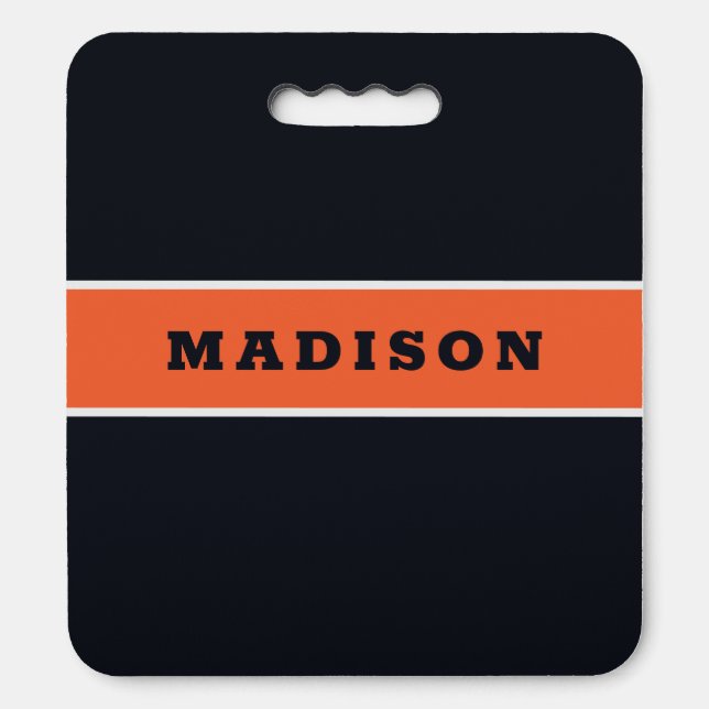 Custom name seat cushion (Front Vertical)