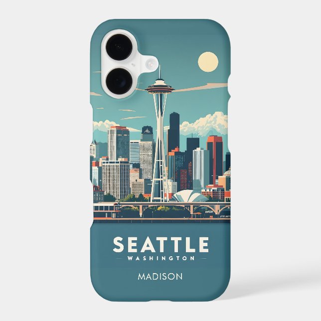 Custom Name Seattle Washington Case-Mate iPhone Case (Back)