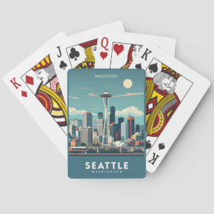 Custom Name Seattle Washington Poker Cards