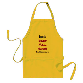 Custom Name Sentiment Best Mother in Law Ever Adult Apron