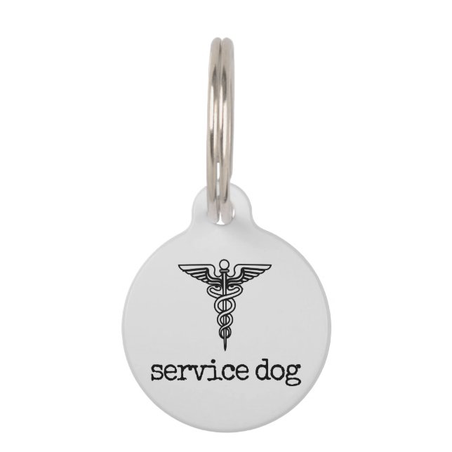 Custom Name Service Dog Pet ID Tag (Front)