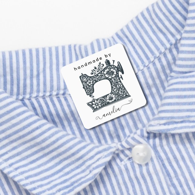 Custom Name Sewing Machine Design Fabric Clothing  Labels (Creator Uploaded)